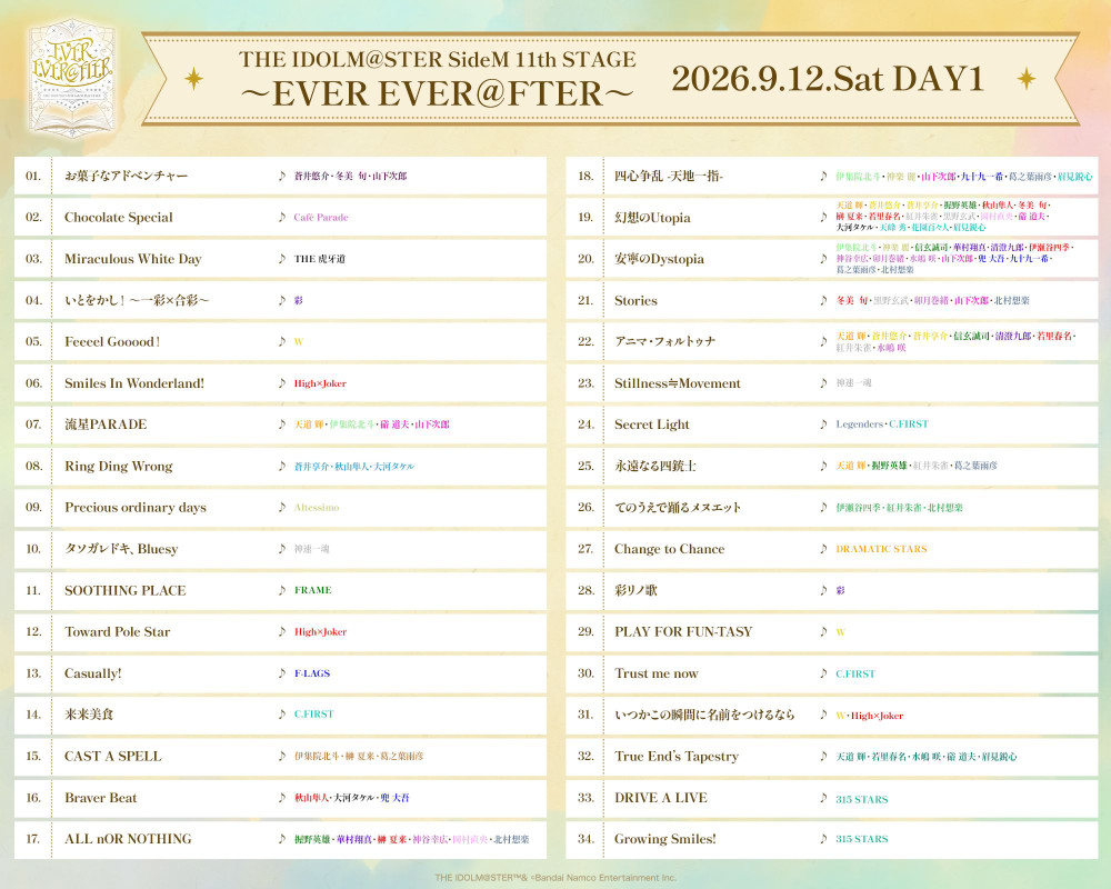 SideM11th】THE IDOLM@STER SideM 11th STAGE ～EVER EVER＠FTER