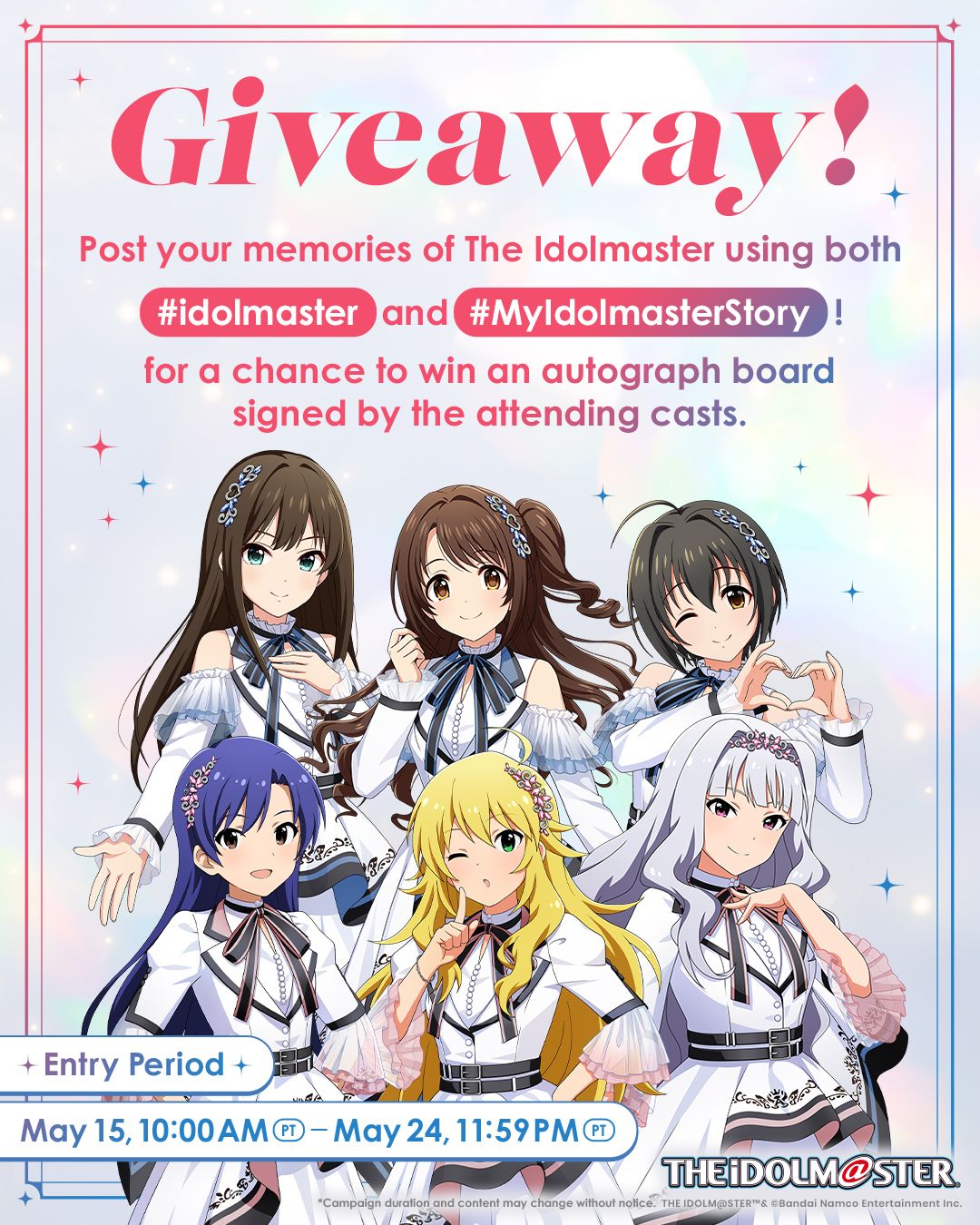EN】THE IDOLM@STER Giveaway campaign! ​​​​​​​Post your memories of