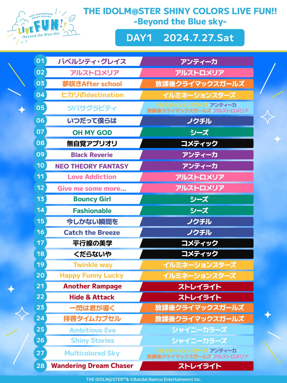 シャニマスLIVEFUN】DAY1ご来場・ご視聴いただきありがとうご