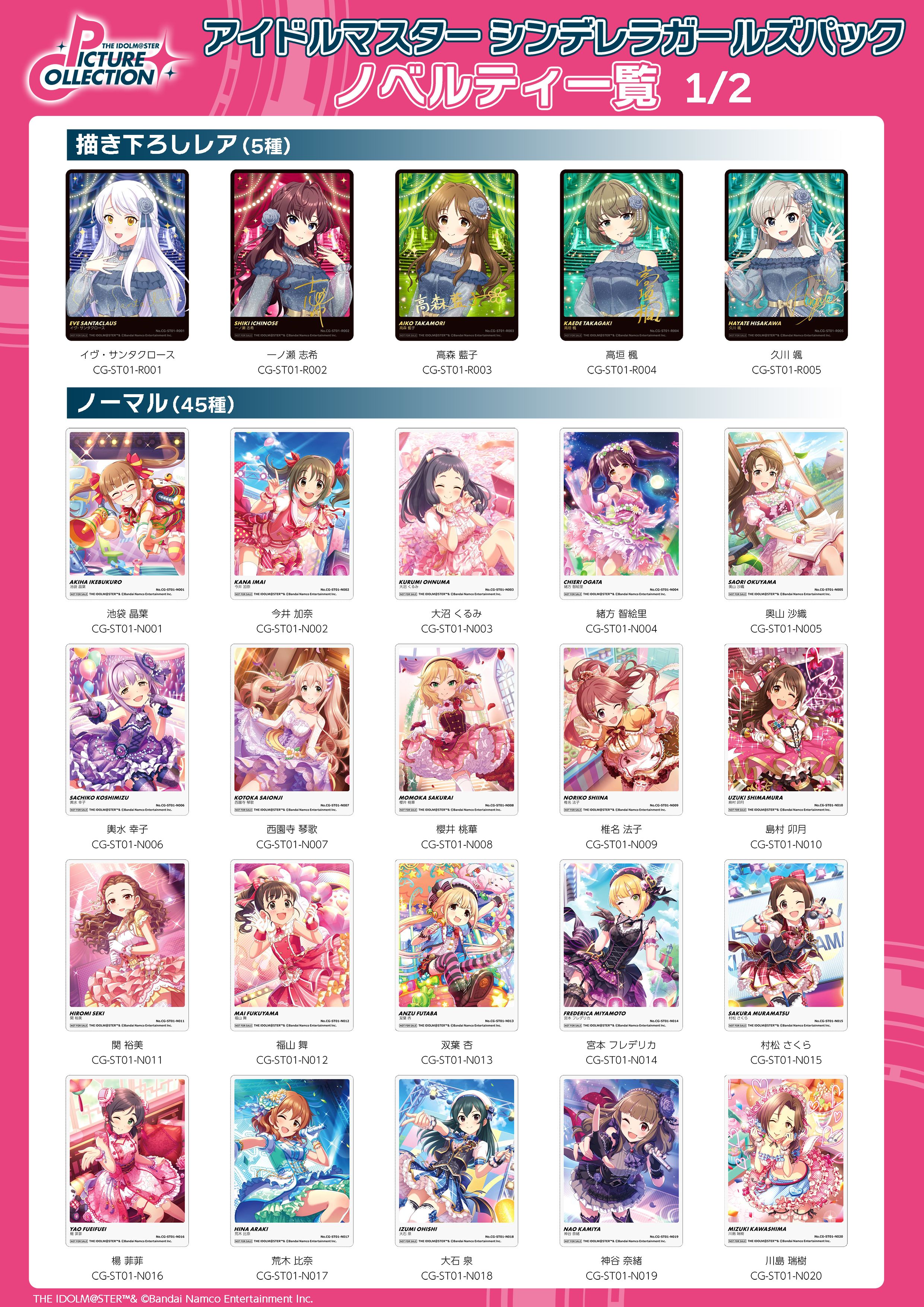 シンデレラ】公式ノベルティ「THE IDOLM@STER PICTURE COLLECTION」を