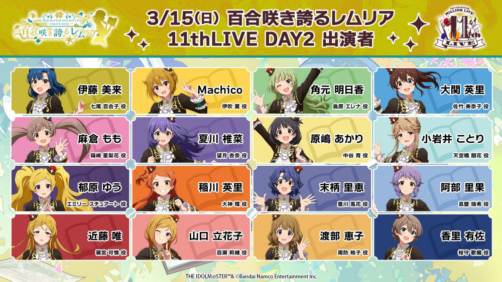 ミリオン11th】「THE IDOLM@STER MILLION LIVE! 11thLIVE」協賛社