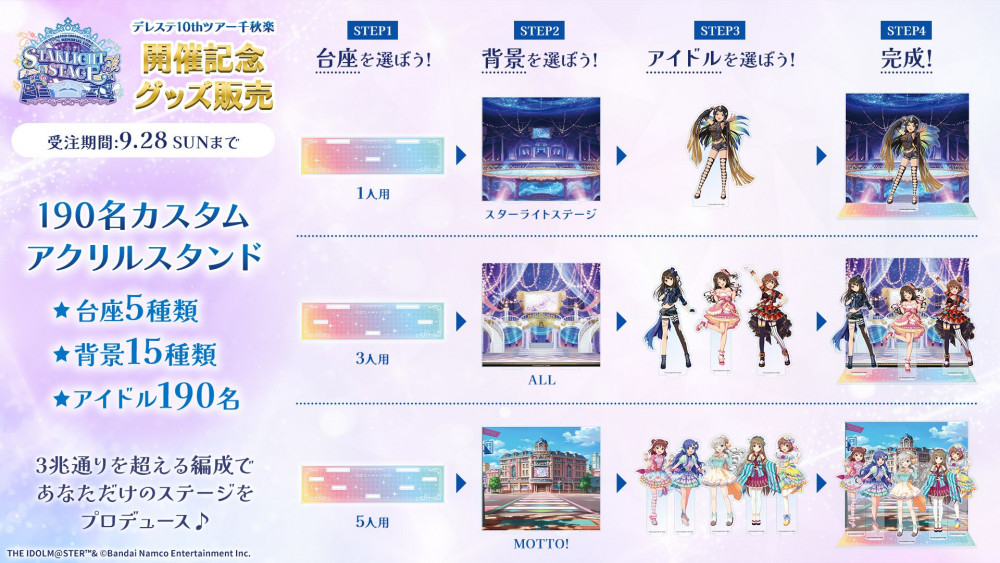 シンデレラ】デレステ10thツアー千秋楽の開催記念グッズが受注中！200P
